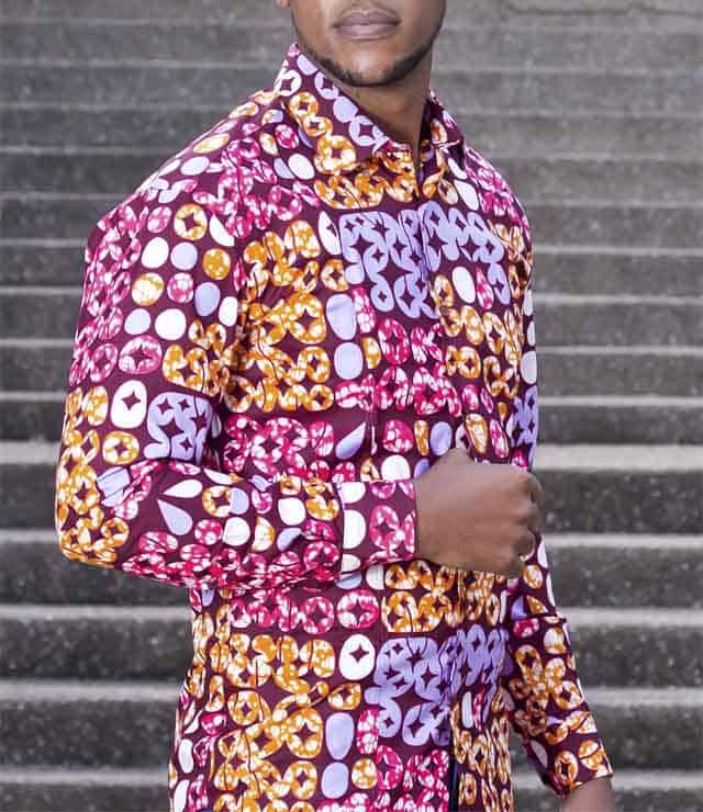 men's wear tailored shirt by Ghanaian tailor Adjei Anang