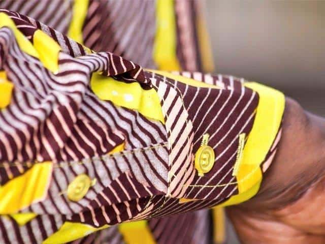 African print tailored shirt by Ghanaian tailor Adjei Anang