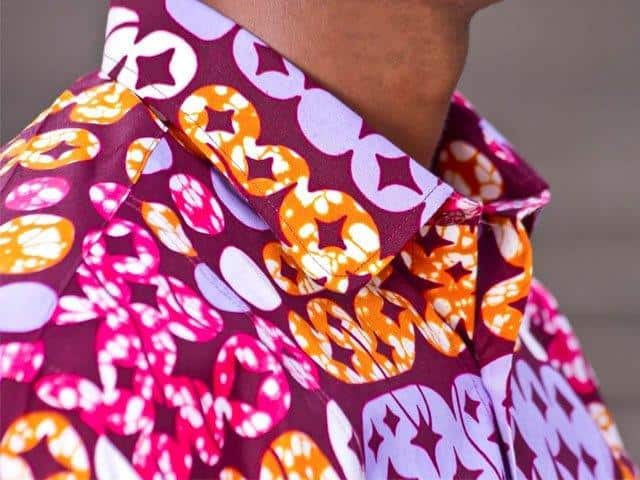 men's wear tailored shirt by Ghanaian tailor Adjei Anang