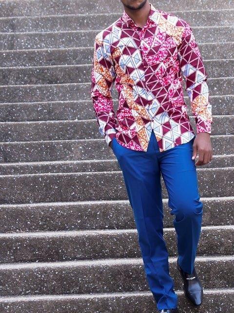 men's wear tailored shirt by Ghanaian tailor Adjei Anang